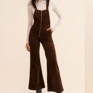 Rolla’s Eastcoast Flare Brown Corduroy Overalls